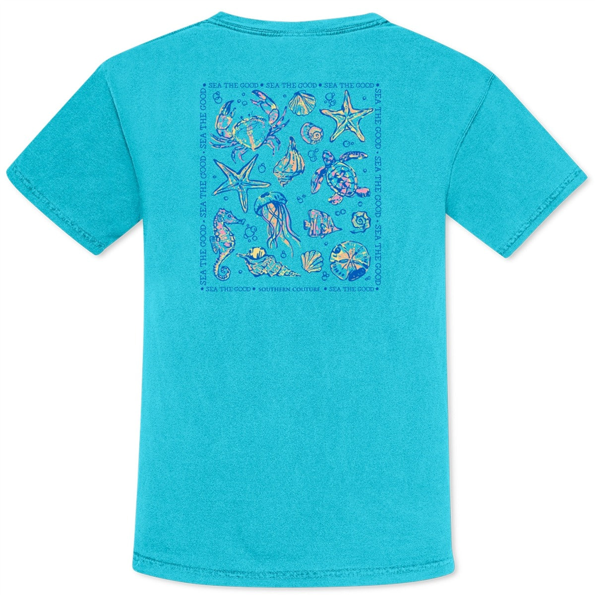 Southern Couture Sea The Good Comfort Colors - Adult & Kids T-Shirts, Sweatshirts & Hoodies apparel design preview 2