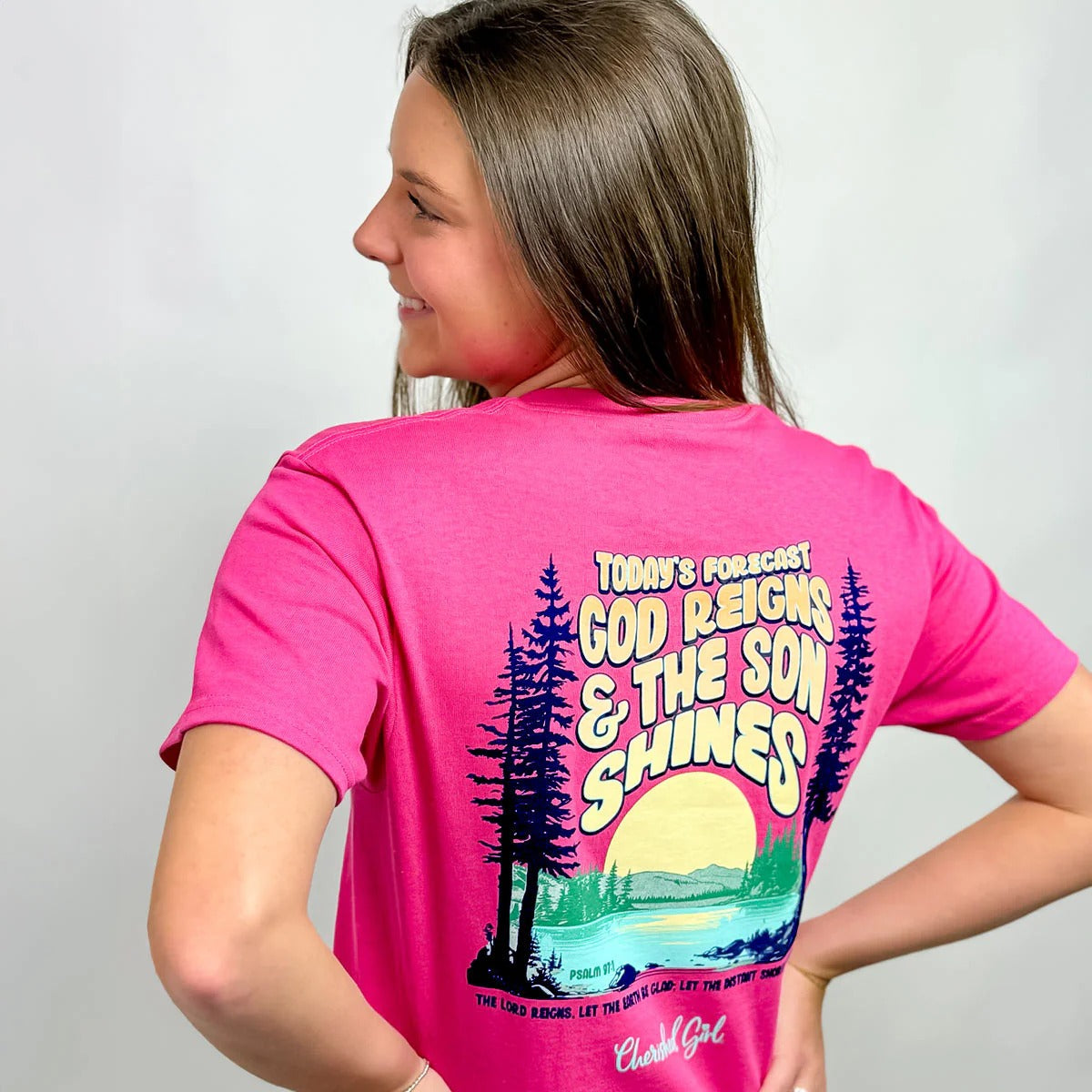 Cherished Girl God Reigns Son Shines Faith - Adult & Kids T-Shirts, Sweatshirts & Hoodies apparel design preview 1