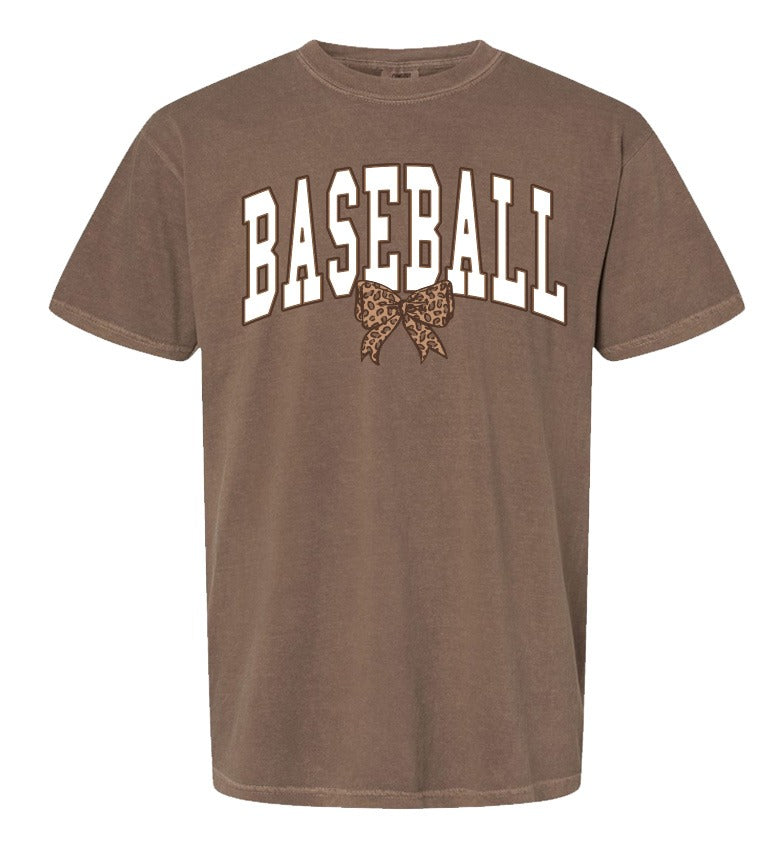 Southernology Baseball Leopard Bow Comfort Colors - Adult & Kids T-Shirts, Sweatshirts & Hoodies apparel design preview 2