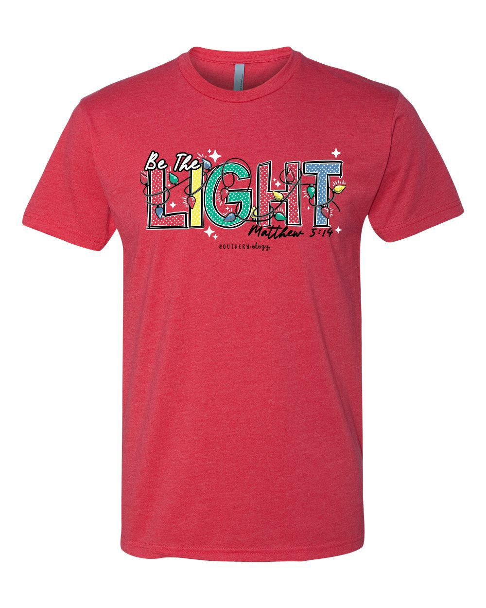 Southernology Christmas Be the Light Holiday Canvas - Adult & Kids T-Shirts, Sweatshirts & Hoodies apparel design preview 2