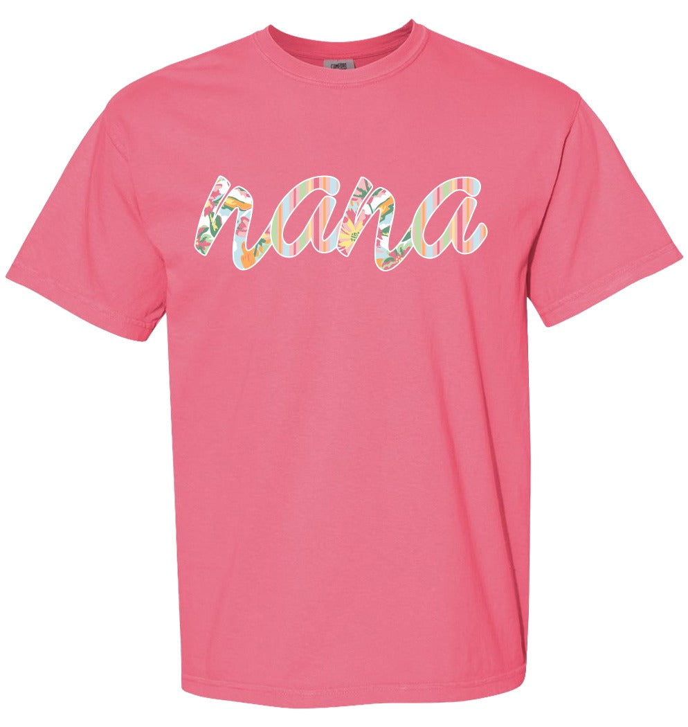 Southernology Floral Bouquet Nana Comfort Colors - Adult & Kids T-Shirts, Sweatshirts & Hoodies apparel design preview 2