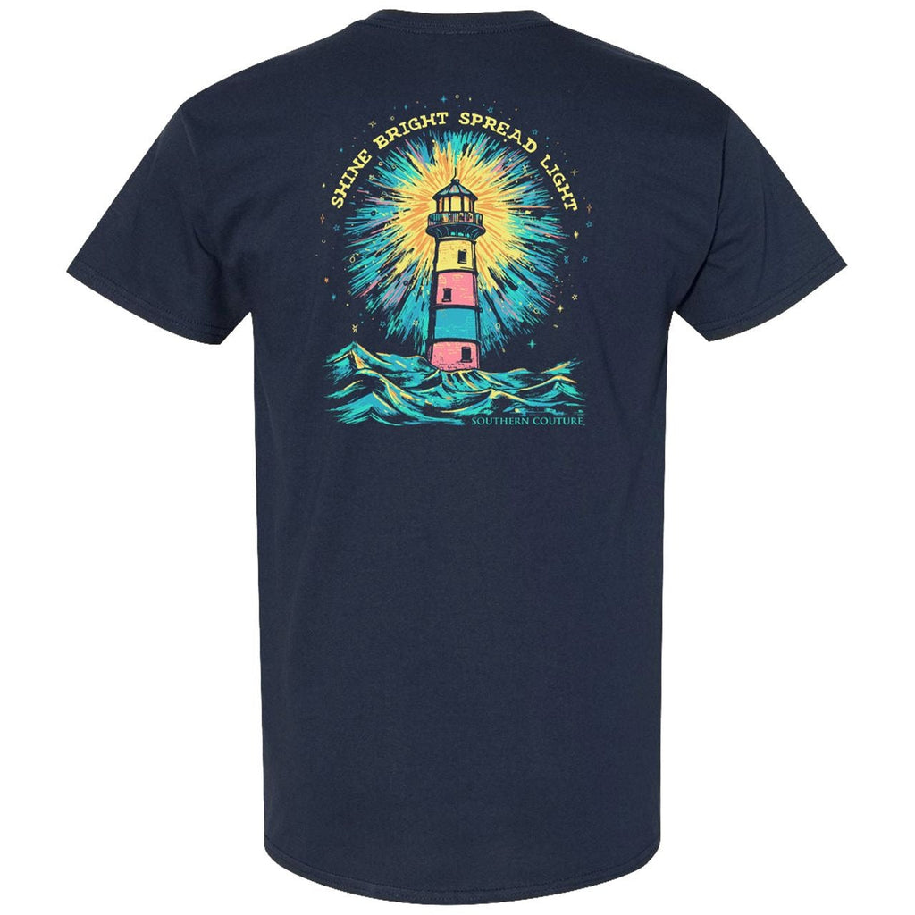 Southern Couture Classic Shine Bright Lighthouse - Adult & Kids T-Shirts, Sweatshirts & Hoodies apparel design preview 2