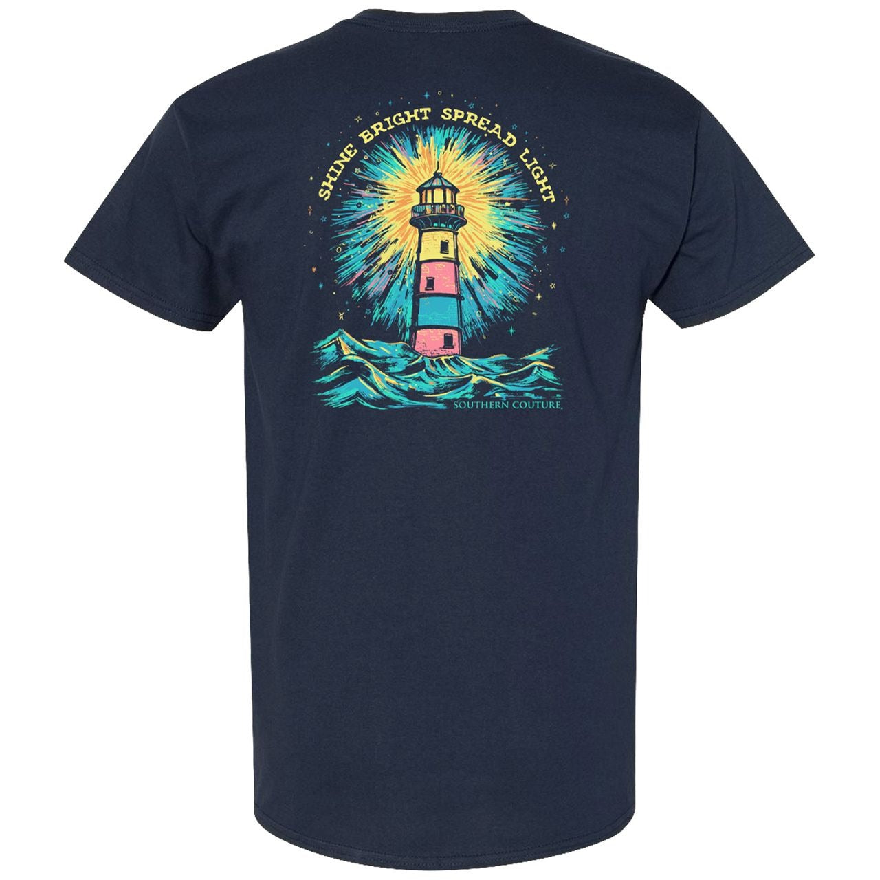 Southern Couture Classic Shine Bright Lighthouse - Adult & Kids T-Shirts, Sweatshirts & Hoodies apparel design preview 2