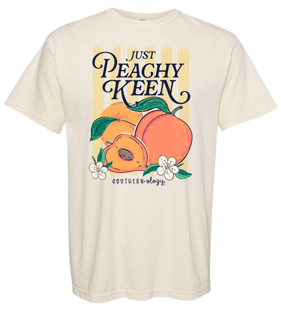 Southernology Just Peachy Keen Comfort Colors - Adult & Kids T-Shirts, Sweatshirts & Hoodies apparel design preview 2