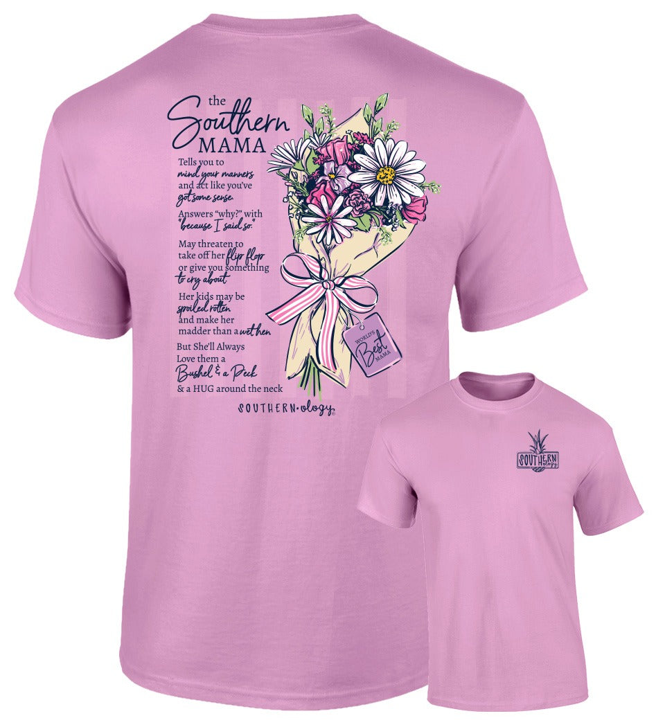 Southernology Southern Mama Bouquet Comfort Colors - Adult & Kids T-Shirts, Sweatshirts & Hoodies apparel design preview 2