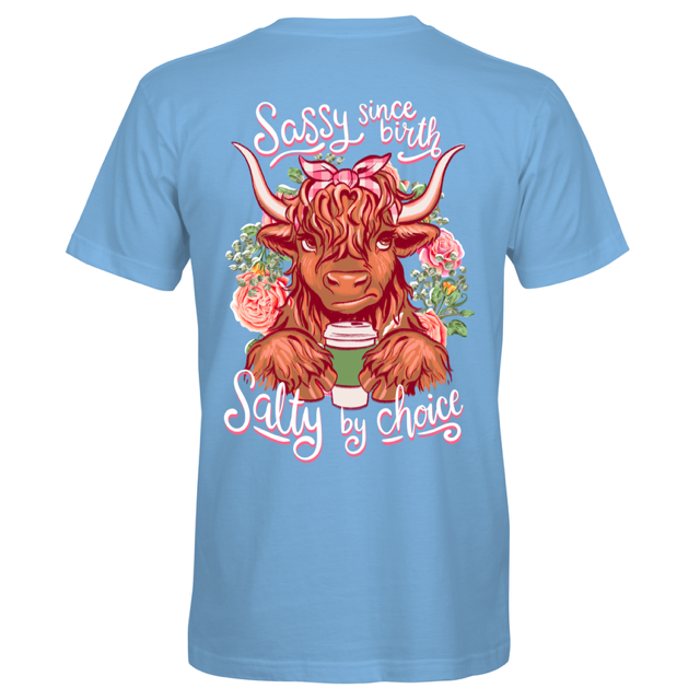 Southern Attitude Salty By Choice Cow - Adult & Kids T-Shirts, Sweatshirts & Hoodies apparel design preview 2