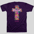 Cherished Girl Floral Cross Faith - Adult & Kids T-Shirts, Sweatshirts & Hoodies apparel design preview 1