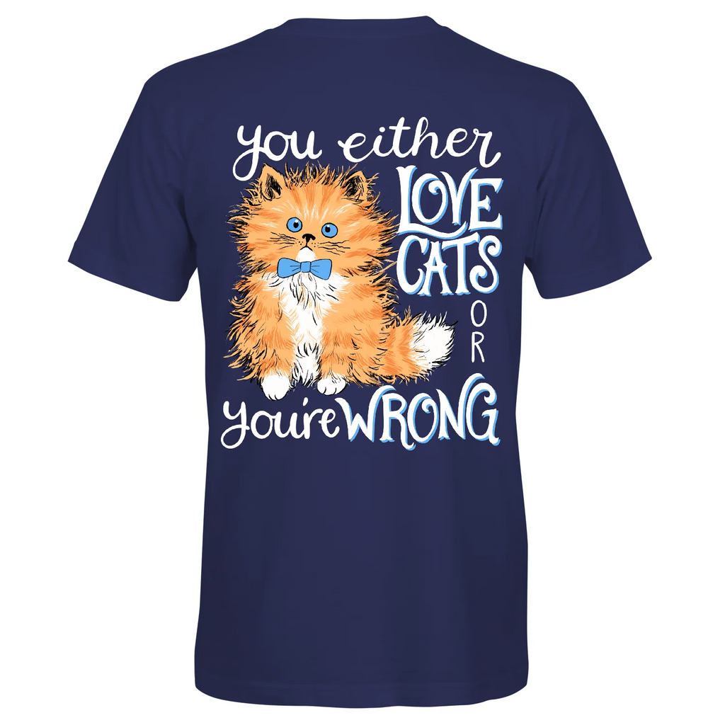 Southern Attitude You're Wrong Cat - Adult & Kids T-Shirts, Sweatshirts & Hoodies apparel design preview 2
