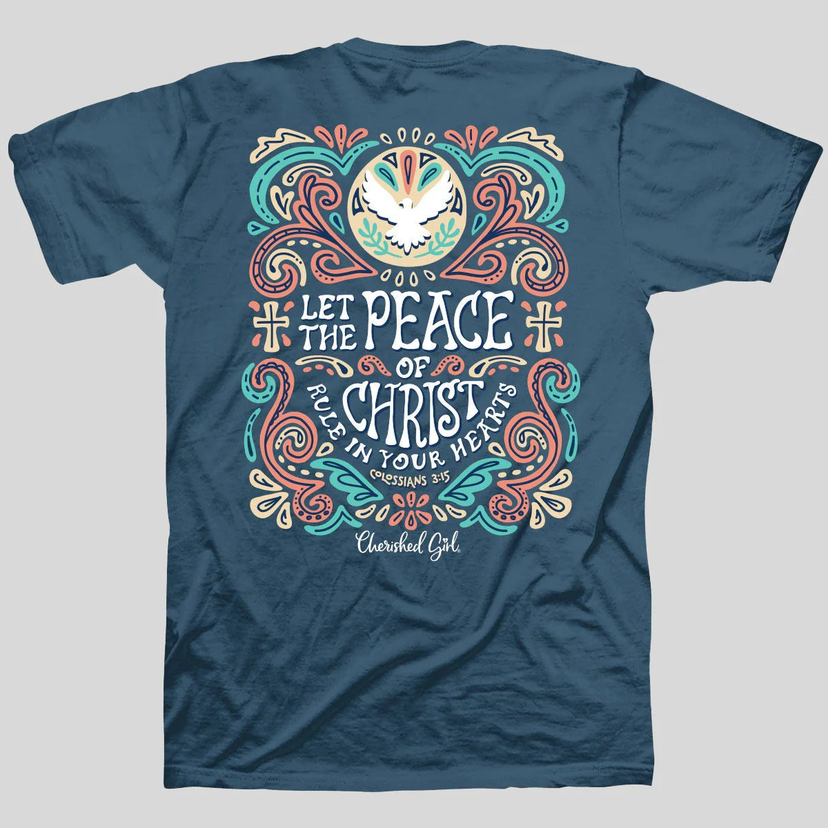 Cherished Girl Peace Of Christ Faith - Adult & Kids T-Shirts, Sweatshirts & Hoodies apparel design preview 2