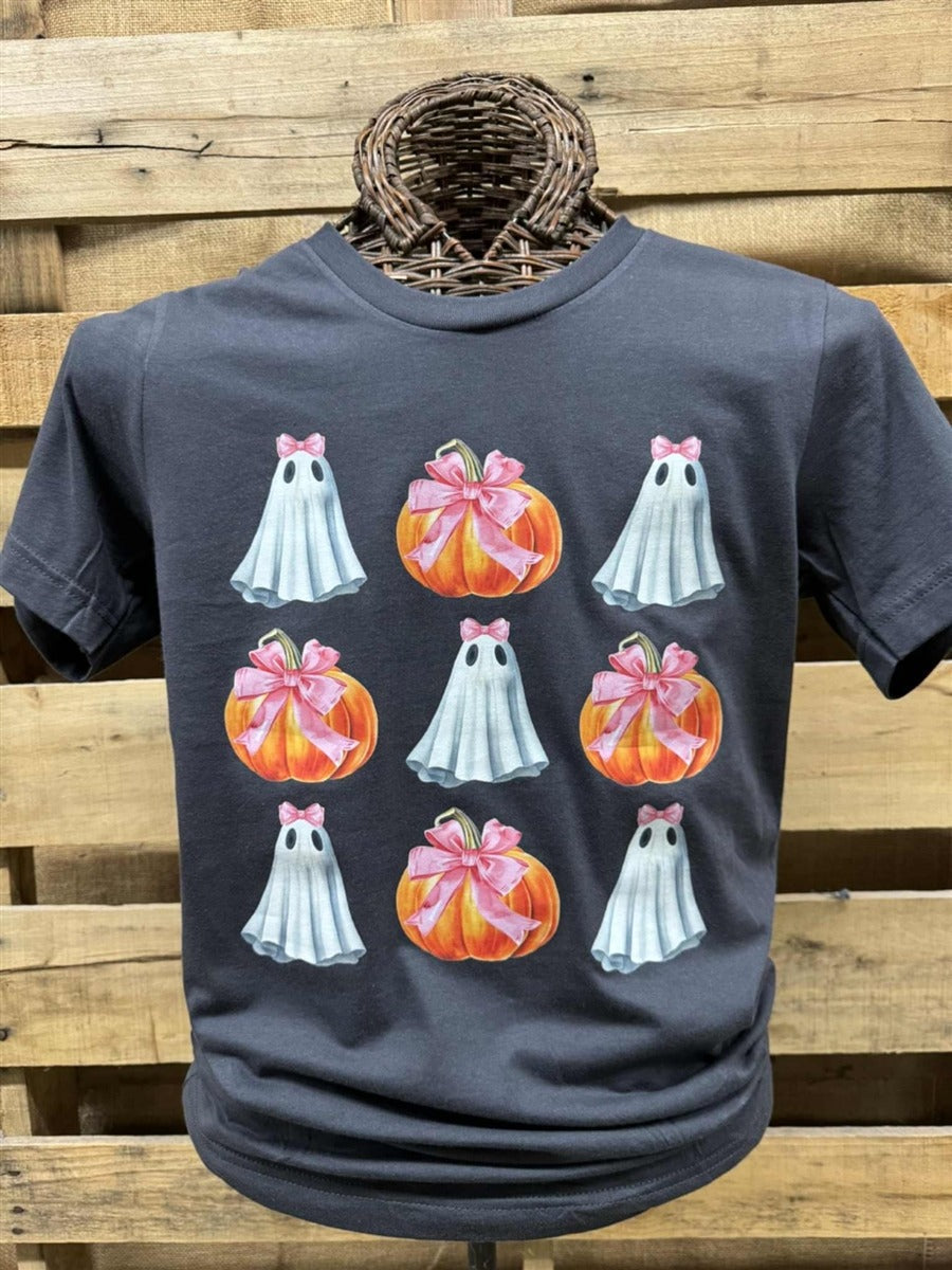 Southern Chics Ghost Pumpkins Fall Canvas - Adult & Kids T-Shirts, Sweatshirts & Hoodies apparel design preview 2