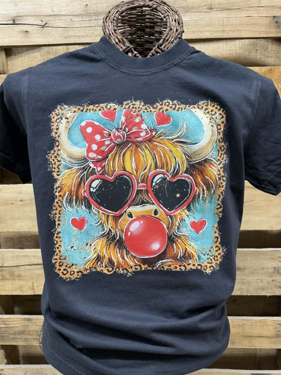Southern Chics Bubble Love Cow Comfort Colors - Adult & Kids T-Shirts, Sweatshirts & Hoodies apparel design preview 2