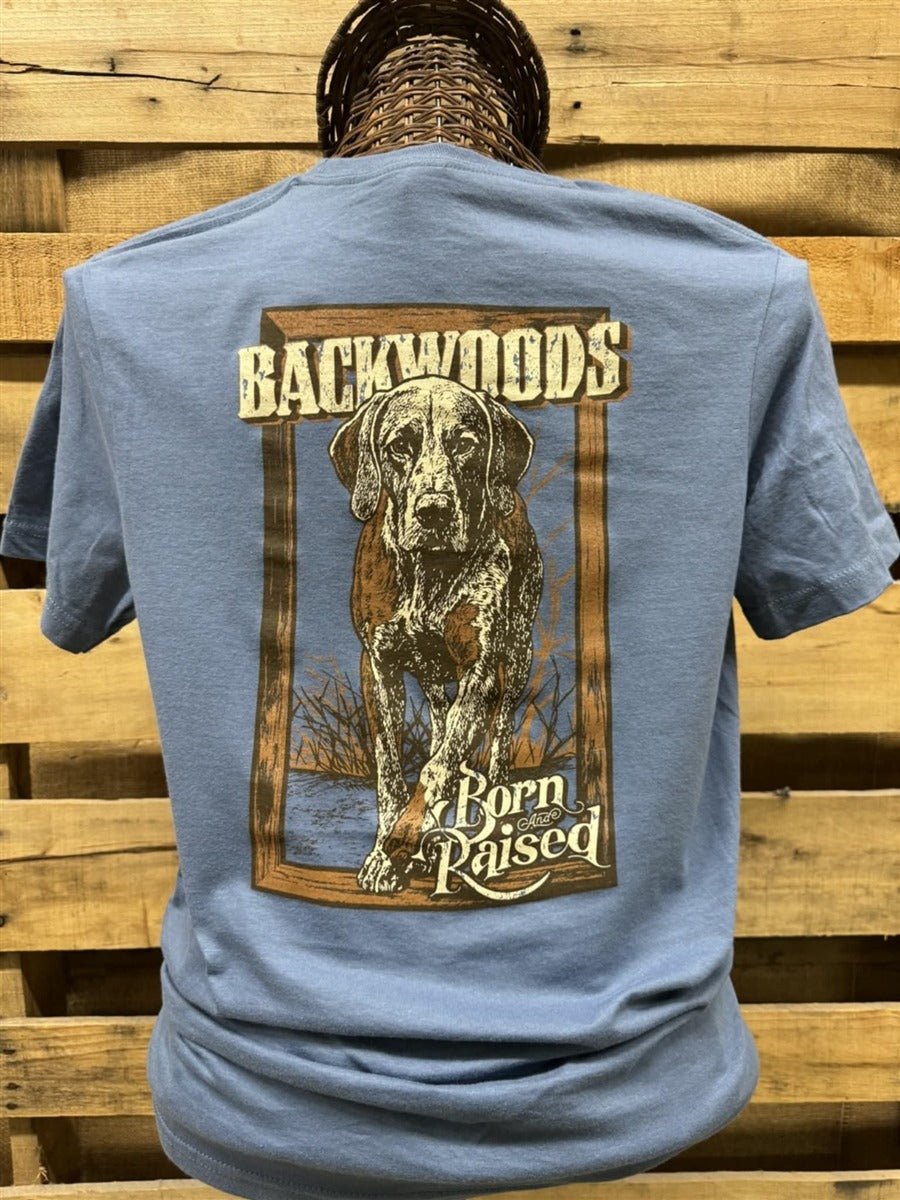 Backwoods Born Raised Bird Dog Unisex Soft - Adult & Kids T-Shirts, Sweatshirts & Hoodies apparel design preview 2