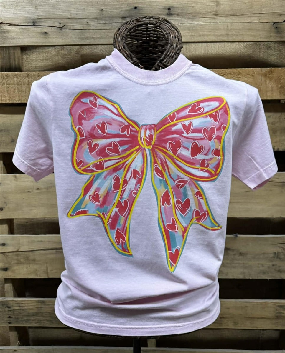 Southern Chics Painted Heart Bow Comfort Colors - Adult & Kids T-Shirts, Sweatshirts & Hoodies apparel design preview 2