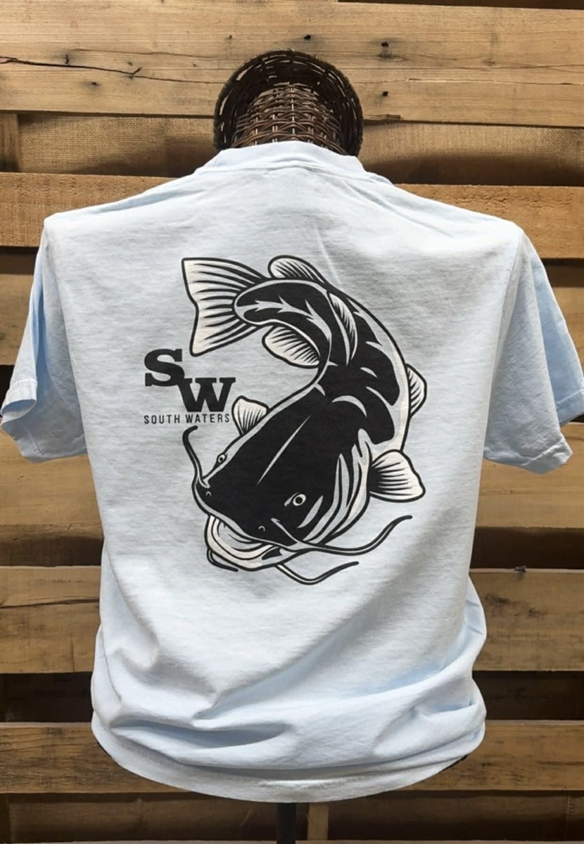 Backwoods South Waters Catfish Comfort Colors - Adult & Kids T-Shirts, Sweatshirts & Hoodies apparel design preview 2