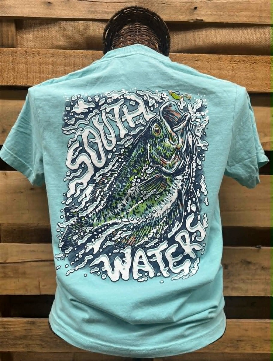 Backwoods South Waters Hooked Crappie Comfort Colors - Adult & Kids T-Shirts, Sweatshirts & Hoodies apparel design preview 2