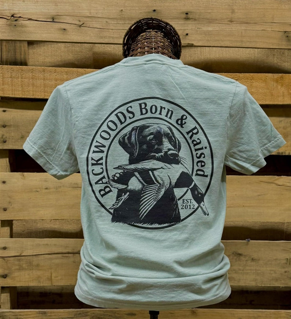Backwoods Born Raised Lab Duck Comfort Colors - Adult & Kids T-Shirts, Sweatshirts & Hoodies apparel design preview 2