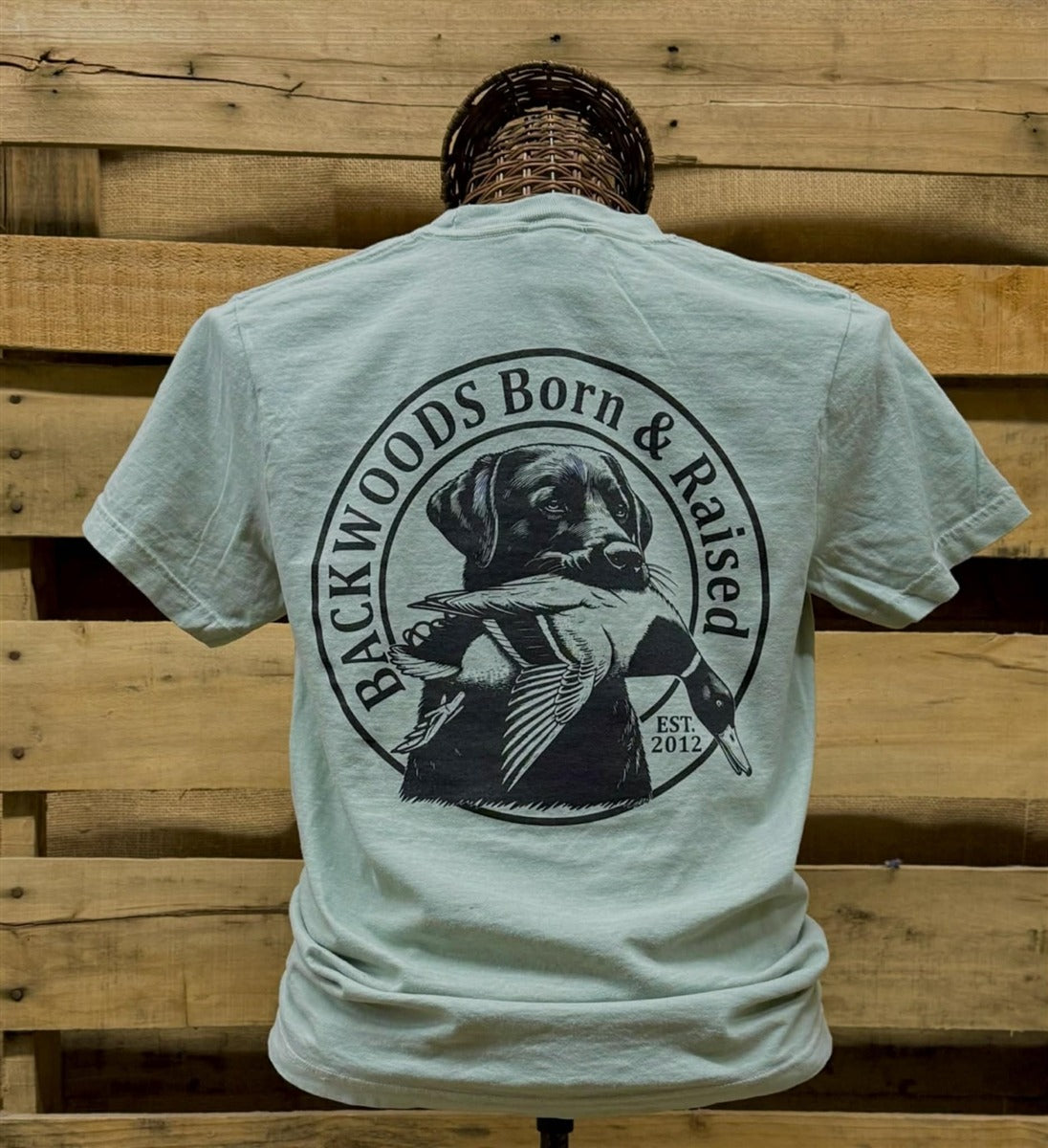 Backwoods Born Raised Lab Duck Comfort Colors - Adult & Kids T-Shirts, Sweatshirts & Hoodies apparel design preview 2