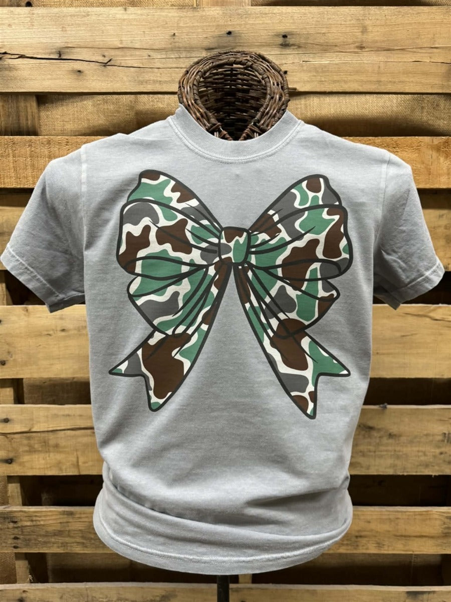 Southern Chics Classic Camo Bow Comfort Colors - Adult & Kids T-Shirts, Sweatshirts & Hoodies apparel design preview 2