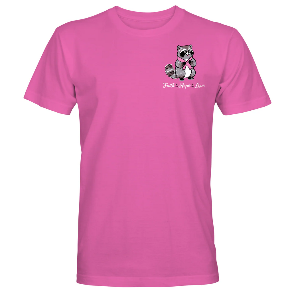 Southern Attitude Breast Cancer Dandelion Raccoons - Adult & Kids T-Shirts, Sweatshirts & Hoodies apparel design preview 2