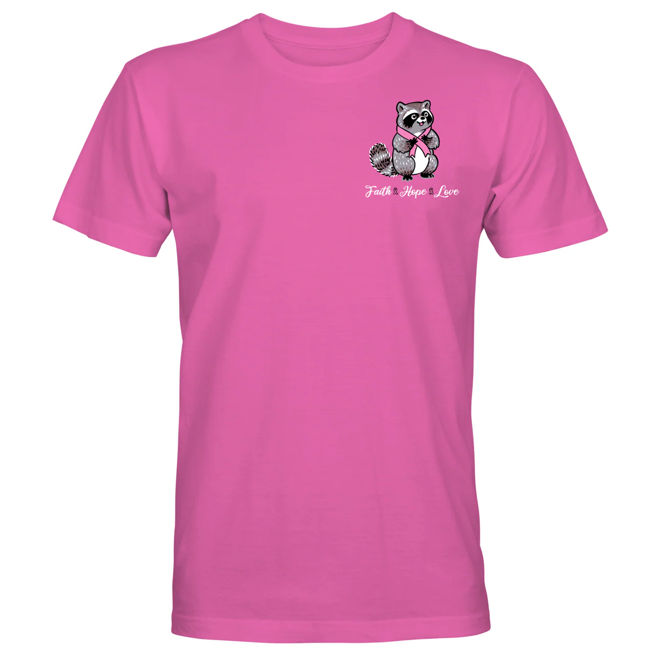 Southern Attitude Breast Cancer Dandelion Raccoons - Adult & Kids T-Shirts, Sweatshirts & Hoodies apparel design preview 2