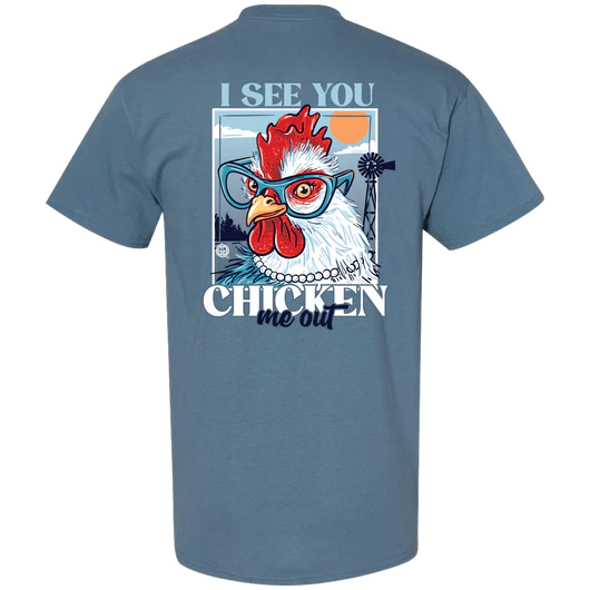 Girlie Girl Originals Chicken Me Out - Adult & Kids T-Shirts, Sweatshirts & Hoodies apparel design preview 2