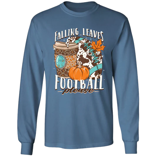 Girlie Girl Originals Leaves Football Fall - Adult & Kids T-Shirts, Sweatshirts & Hoodies apparel design preview 2