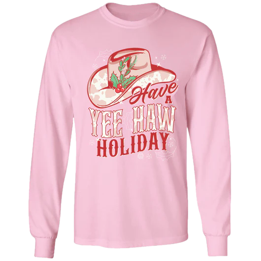 Girlie Girl Originals Yee Haw Holiday - Adult & Kids T-Shirts, Sweatshirts & Hoodies apparel design preview 2