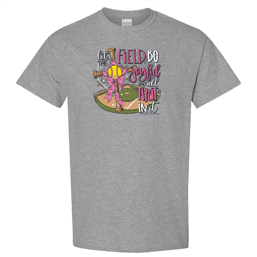Southern Couture Soft Field Be Joyful Softball - Adult & Kids T-Shirts, Sweatshirts & Hoodies apparel design preview 2