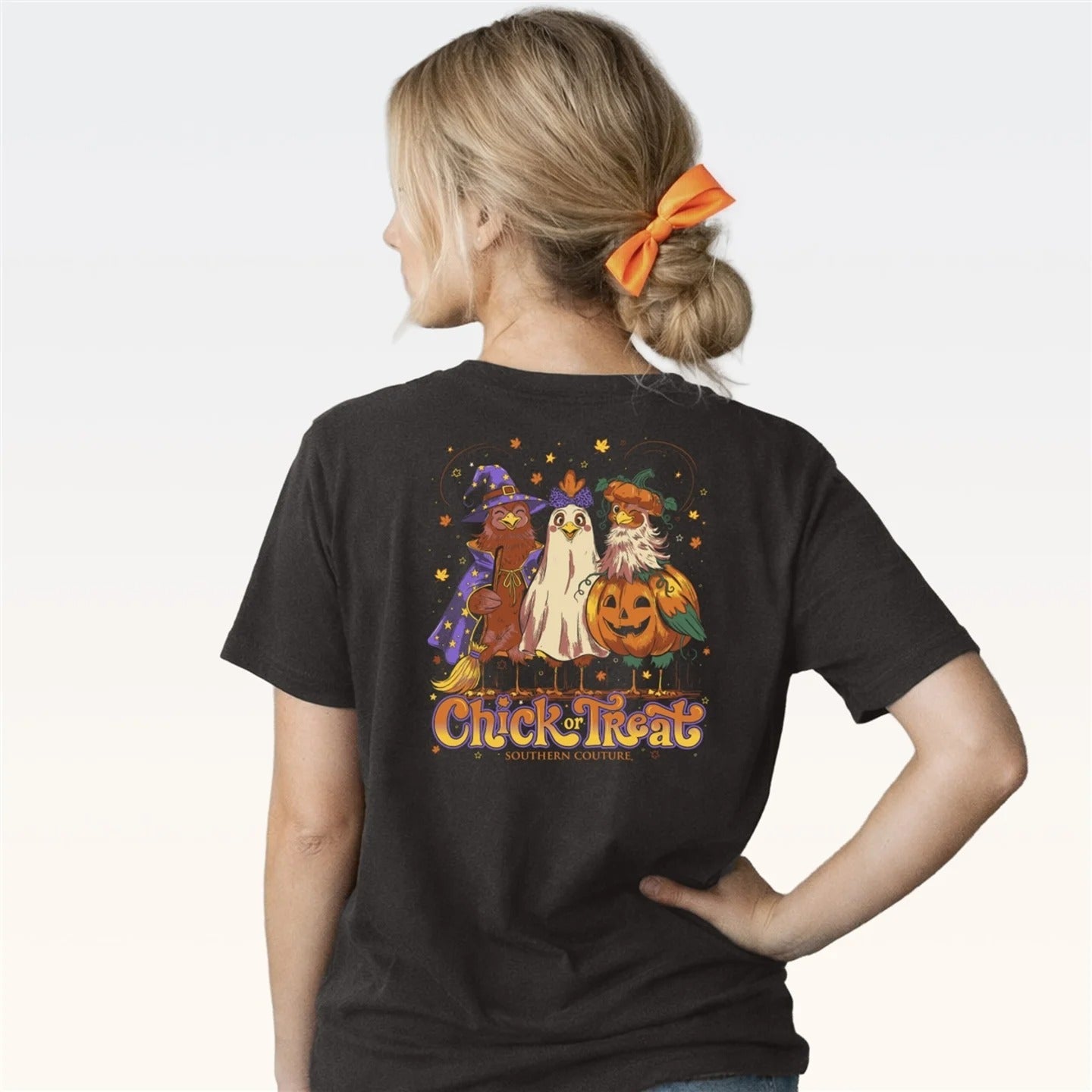 Southern Couture Classic Chick Or Treat Fall - Adult & Kids T-Shirts, Sweatshirts & Hoodies apparel design preview 2