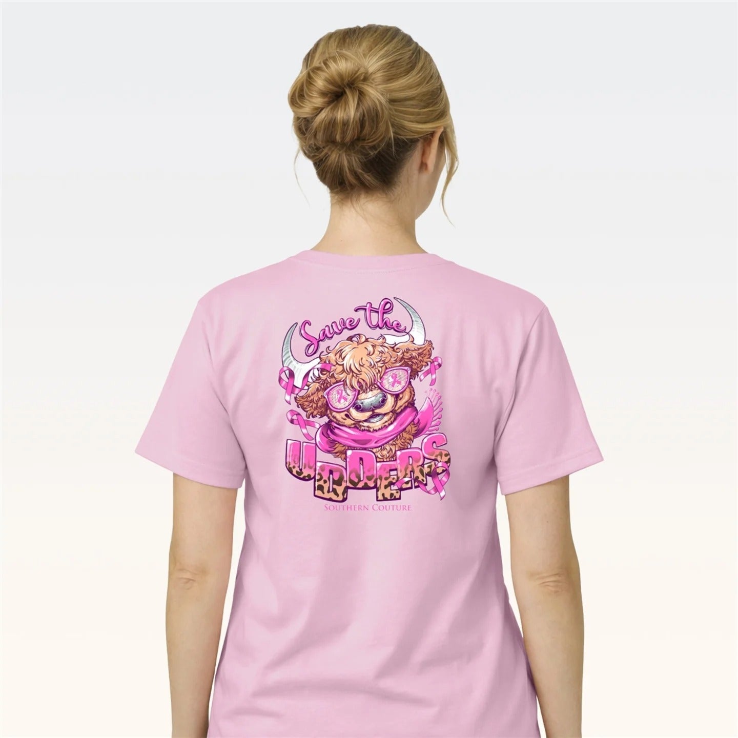 Southern Couture Classic Save The Udders Cancer Light - Adult & Kids T-Shirts, Sweatshirts & Hoodies apparel design preview 2