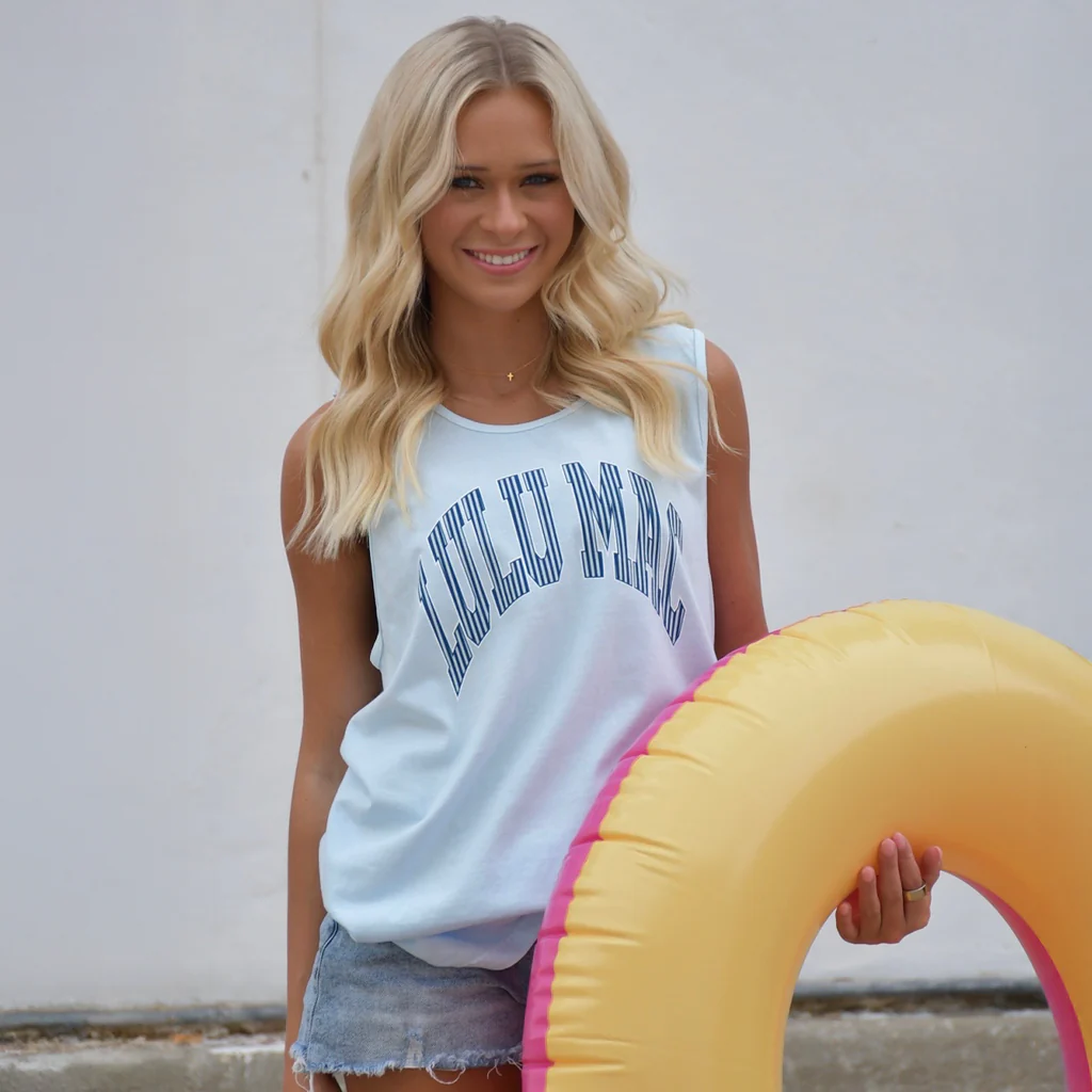 Girlie Girl Lulu Mac Stripe Comfort Colors Tank Top - Adult & Kids T-Shirts, Sweatshirts & Hoodies apparel design preview 2
