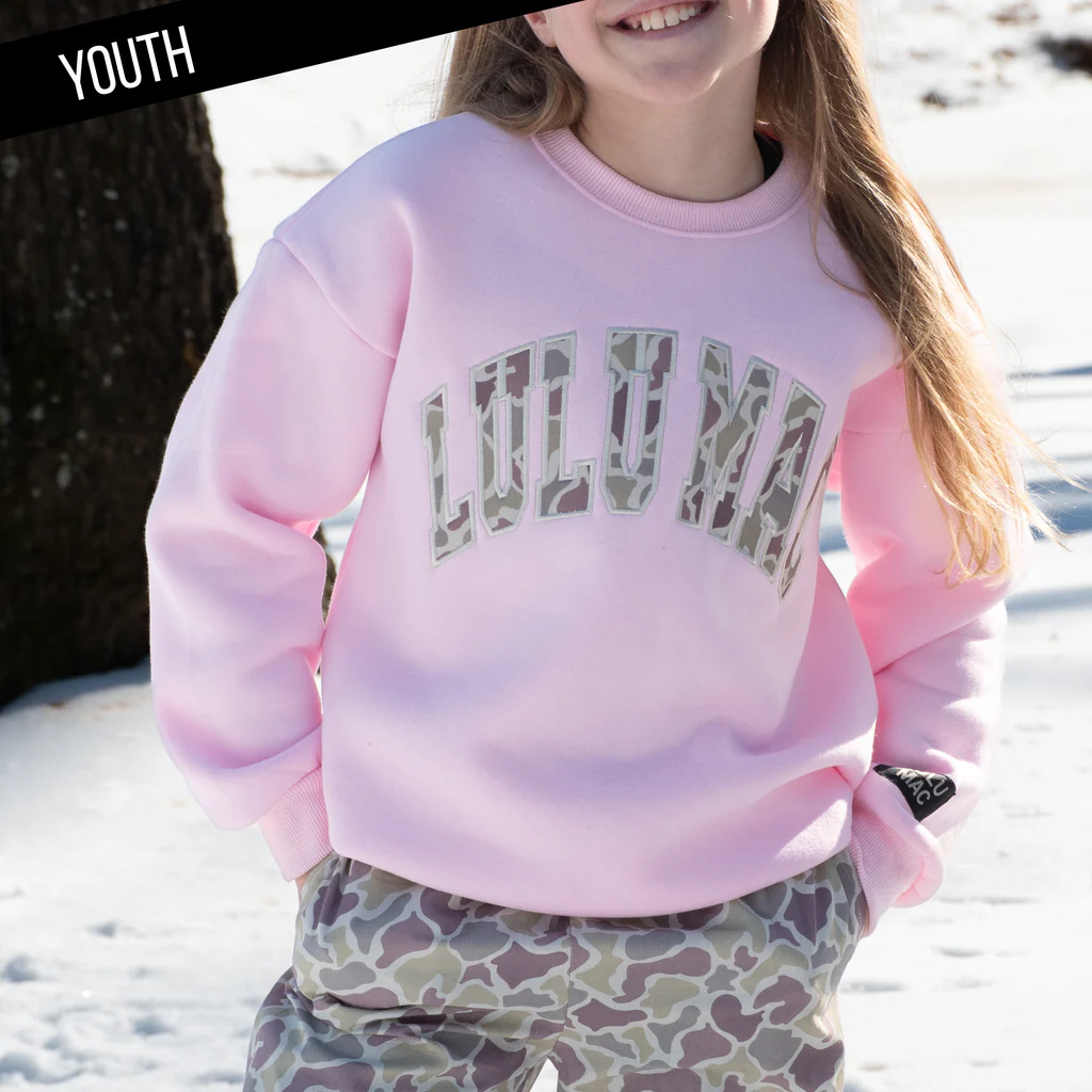 Youth Girlie Girl Lulu Mac Camo Cozy - Adult & Kids T-Shirts, Sweatshirts & Hoodies apparel design preview 2