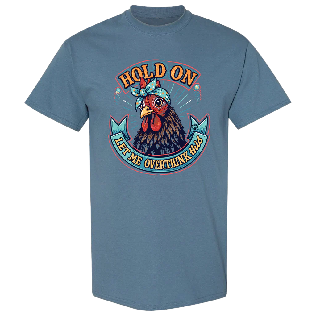 Girlie Girl Originals Chicken Overthink - Adult & Kids T-Shirts, Sweatshirts & Hoodies apparel design preview 2