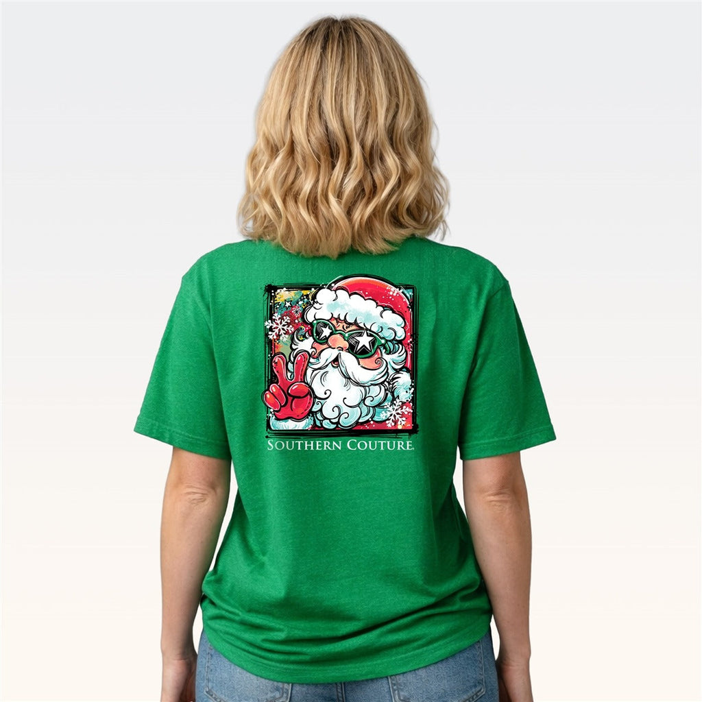 Southern Couture Classic Retro Santa Holiday - Adult & Kids T-Shirts, Sweatshirts & Hoodies apparel design preview 2
