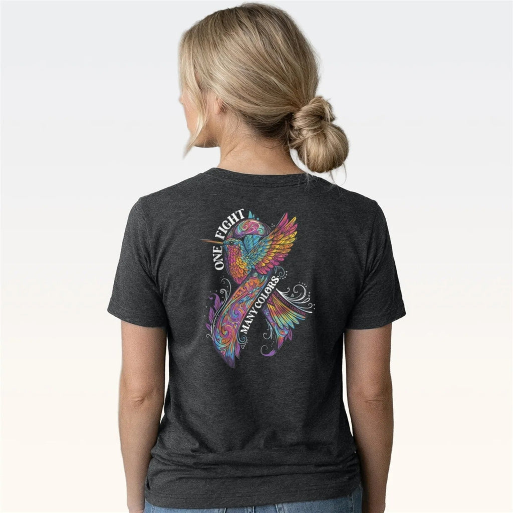 Southern Couture Classic One Fight Many Colors Cancer - Adult & Kids T-Shirts, Sweatshirts & Hoodies apparel design preview 2