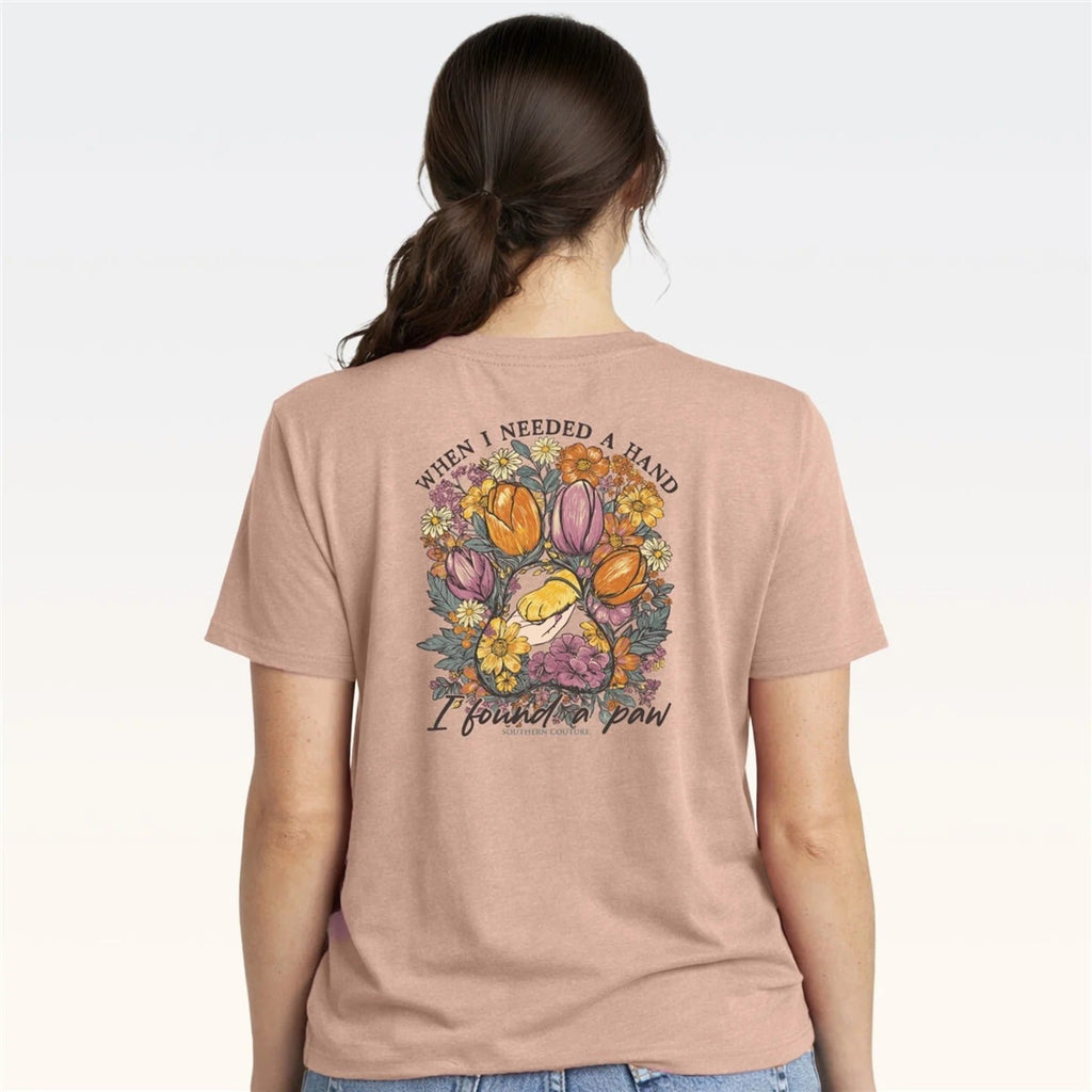 Southern Couture Classic I Found A Paw Dusty Rose - Adult & Kids T-Shirts, Sweatshirts & Hoodies apparel design preview 2