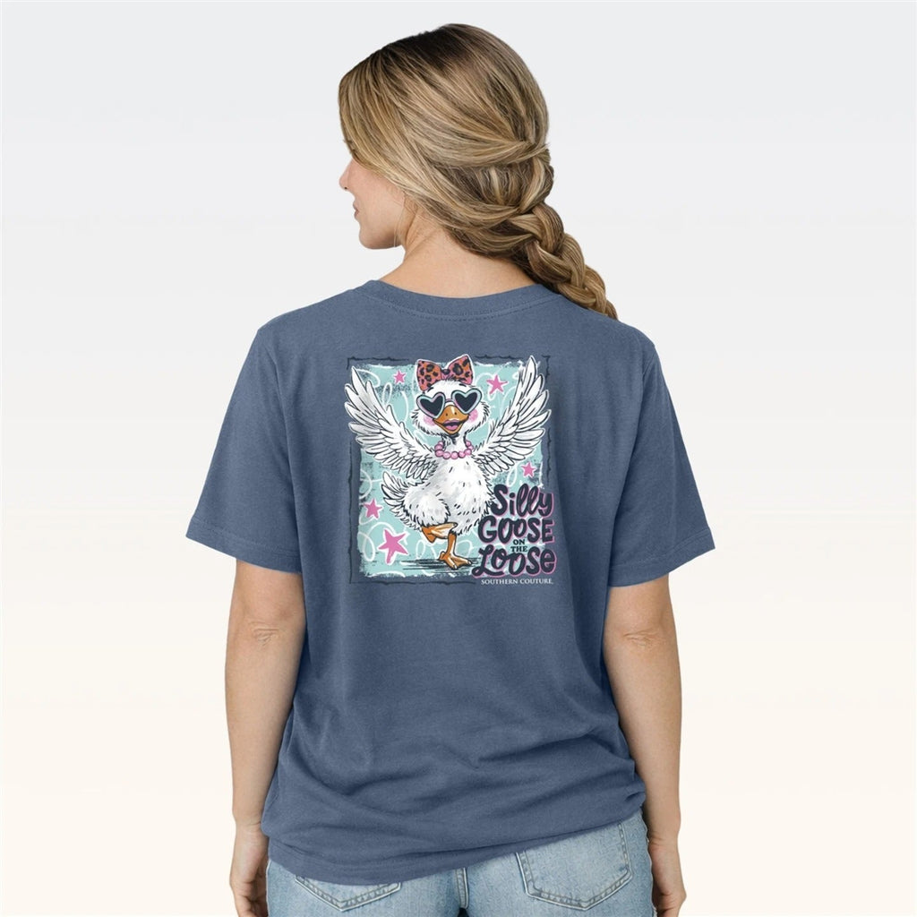 Southern Couture Classic Silly Goose Indigo - Adult & Kids T-Shirts, Sweatshirts & Hoodies apparel design preview 2