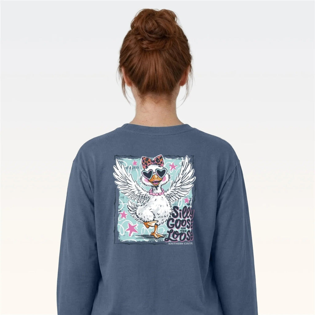 Southern Couture Classic Silly Goose Indigo - Adult & Kids T-Shirts, Sweatshirts & Hoodies apparel design preview 2