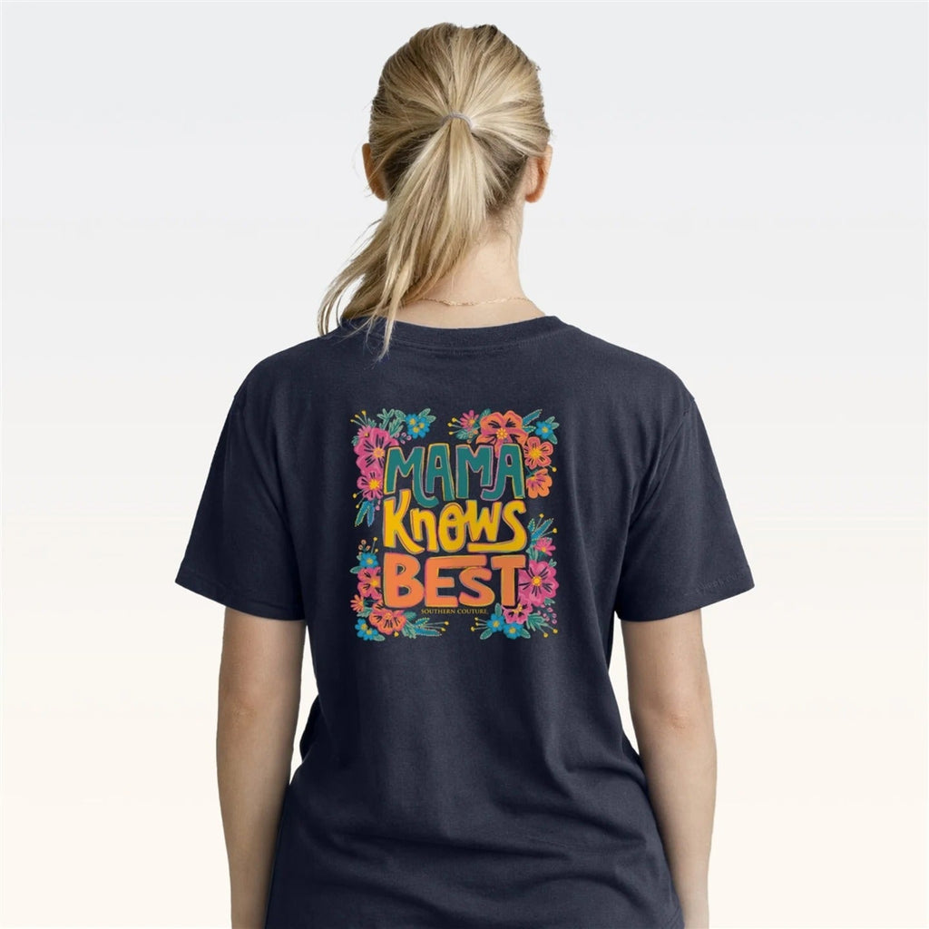 Southern Couture Classic Mama Knows Best Navy - Adult & Kids T-Shirts, Sweatshirts & Hoodies apparel design preview 2