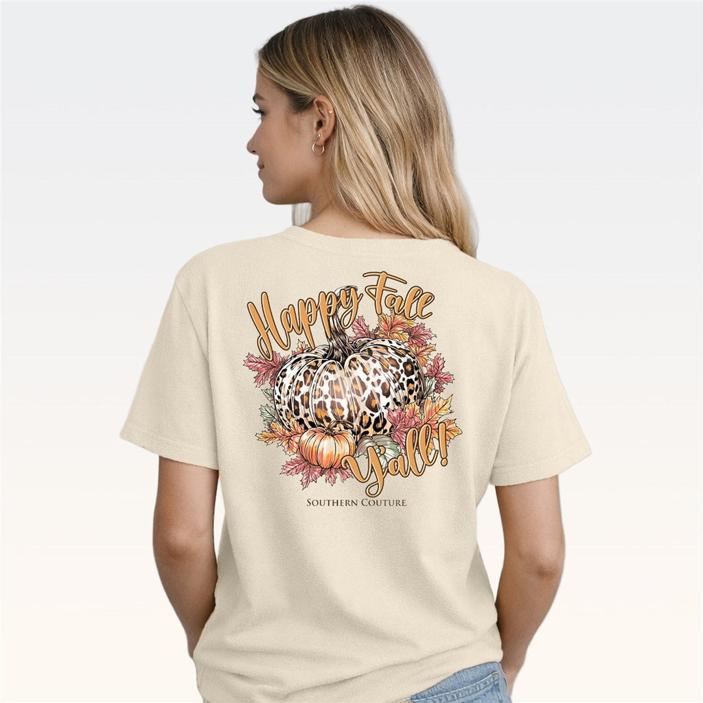 Southern Couture Classic Happy Fall Yall - Adult & Kids T-Shirts, Sweatshirts & Hoodies apparel design preview 2