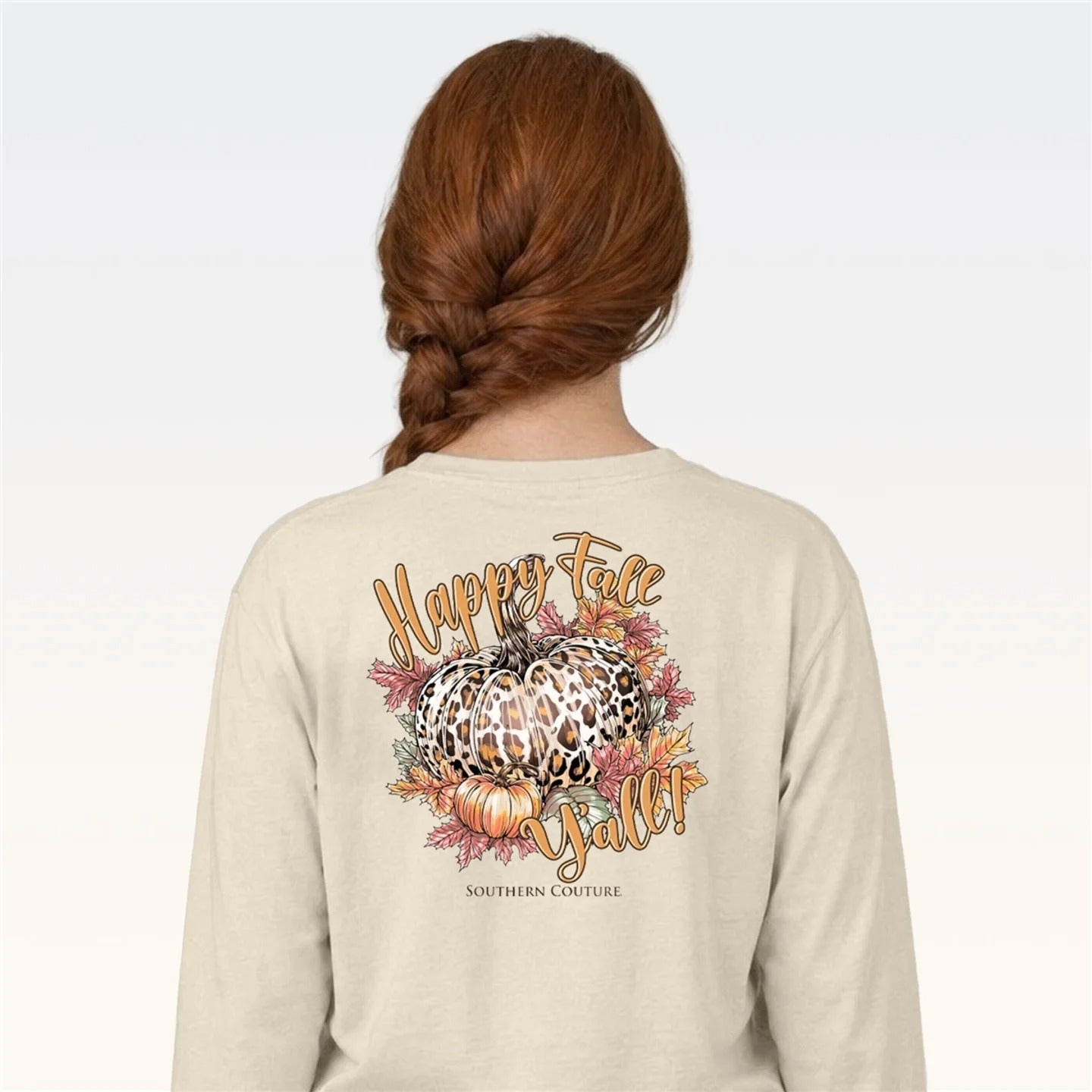 Southern Couture Classic Happy Fall Yall - Adult & Kids T-Shirts, Sweatshirts & Hoodies apparel design preview 2