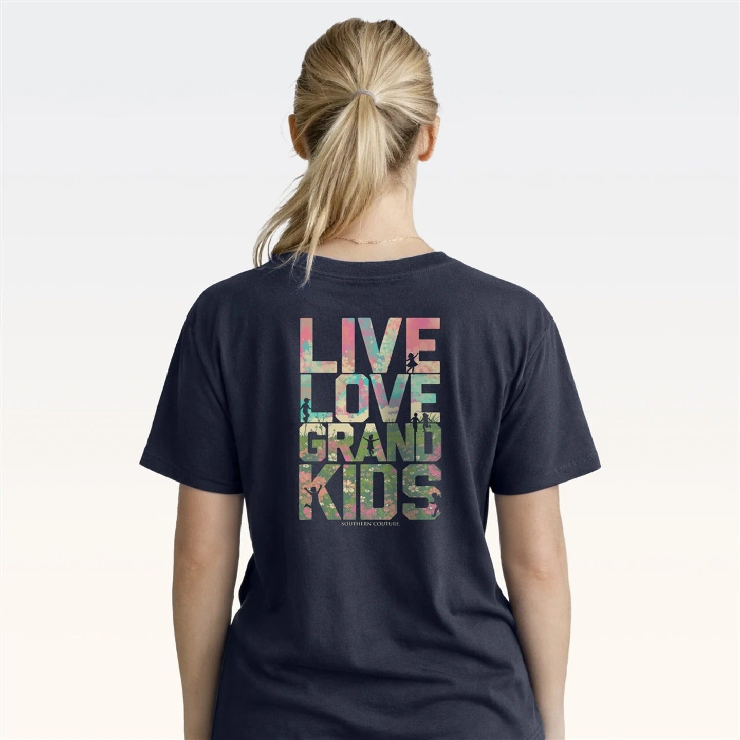 Southern Couture Classic Live Love Grandkids Navy - Adult & Kids T-Shirts, Sweatshirts & Hoodies apparel design preview 2