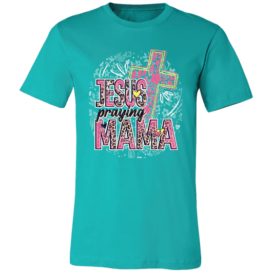 Girlie Girl Lulu Mac Jesus Praying Mama Canvas - Adult & Kids T-Shirts, Sweatshirts & Hoodies apparel design preview 2