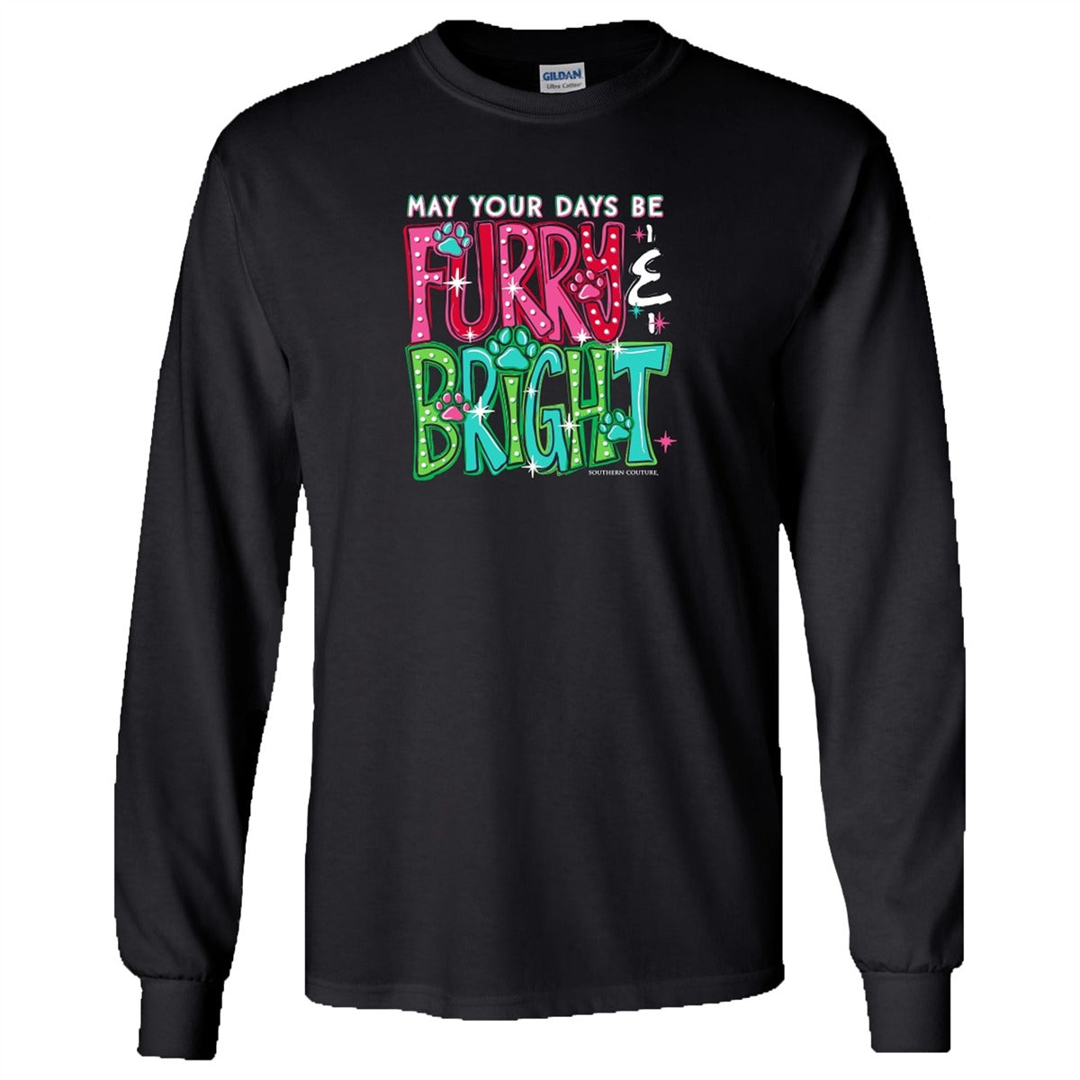 Southern Couture Soft May Your Days Be Furry Holiday - Adult & Kids T-Shirts, Sweatshirts & Hoodies apparel design preview 2