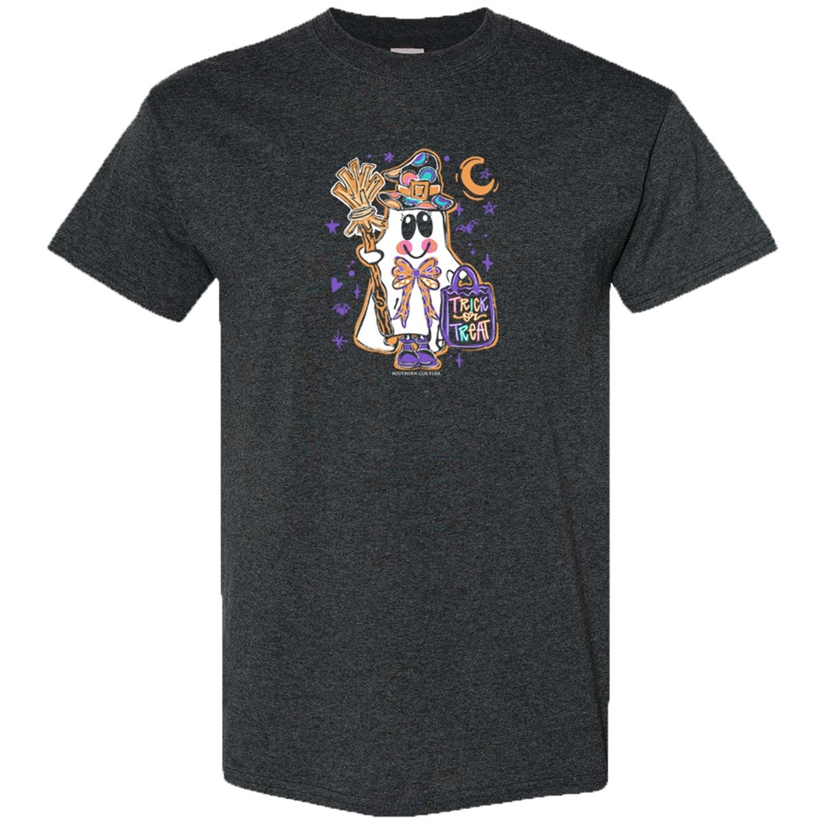 Southern Couture Soft Trick Or Treat Ghost Fall - Adult & Kids T-Shirts, Sweatshirts & Hoodies apparel design preview 2