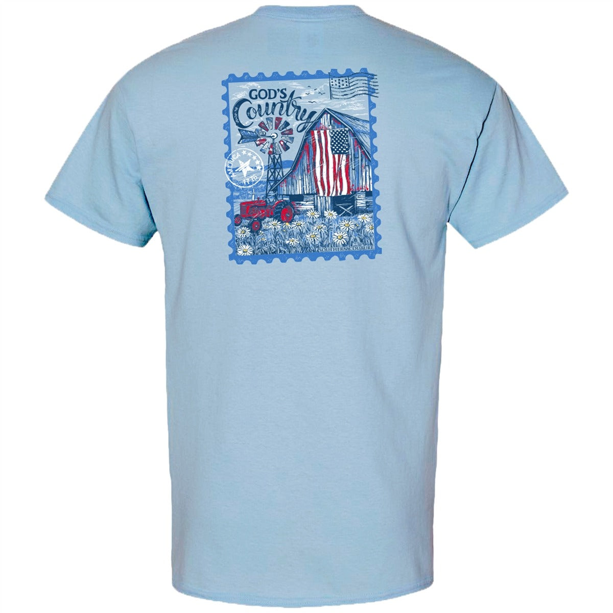 Southern Couture Classic Gods Country Barn USA - Adult & Kids T-Shirts, Sweatshirts & Hoodies apparel design preview 2