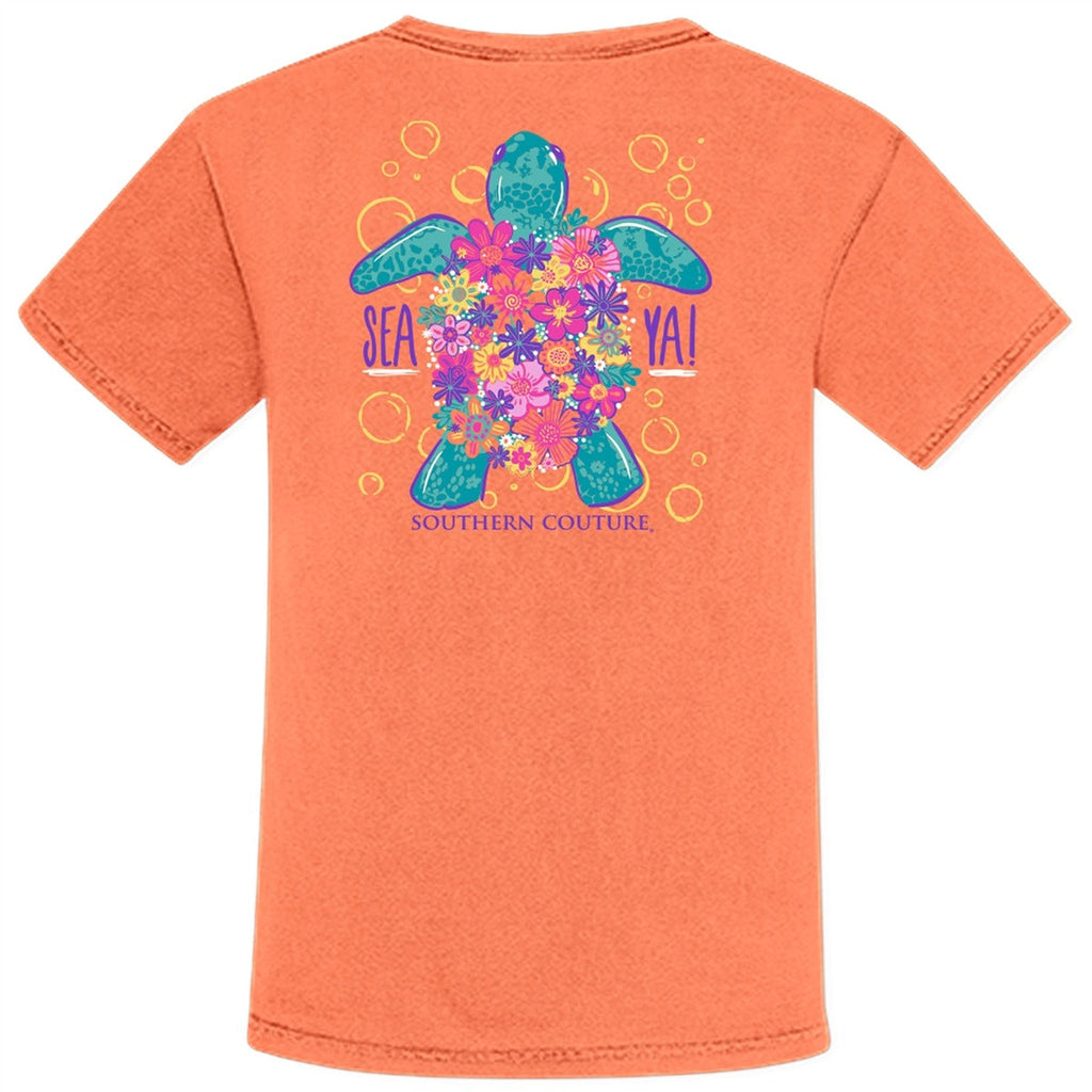 Southern Couture Sea Ya Turtle Comfort Colors - Adult & Kids T-Shirts, Sweatshirts & Hoodies apparel design preview 2