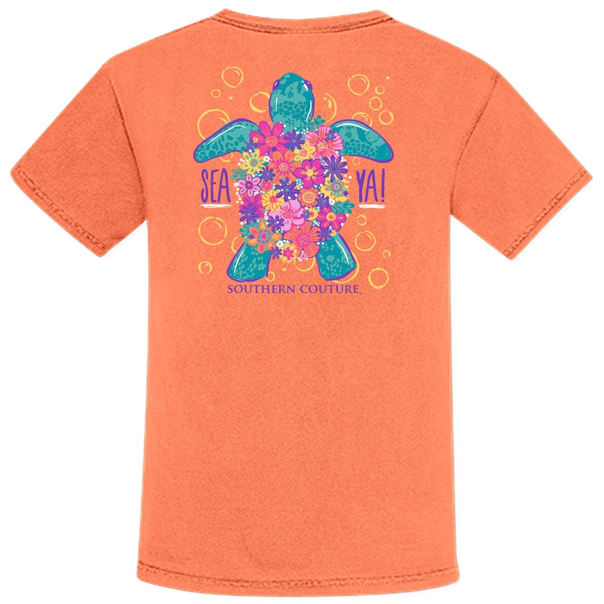 Southern Couture Sea Ya Turtle Comfort Colors - Adult & Kids T-Shirts, Sweatshirts & Hoodies apparel design preview 2