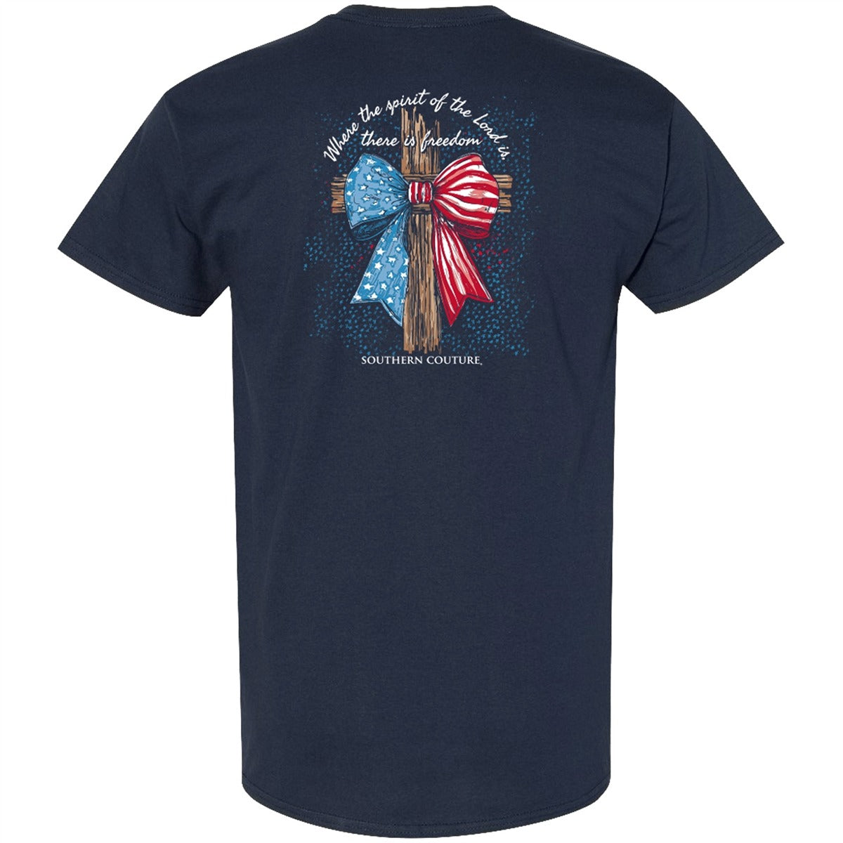 Southern Couture Classic American Bow Cross USA - Adult & Kids T-Shirts, Sweatshirts & Hoodies apparel design preview 2