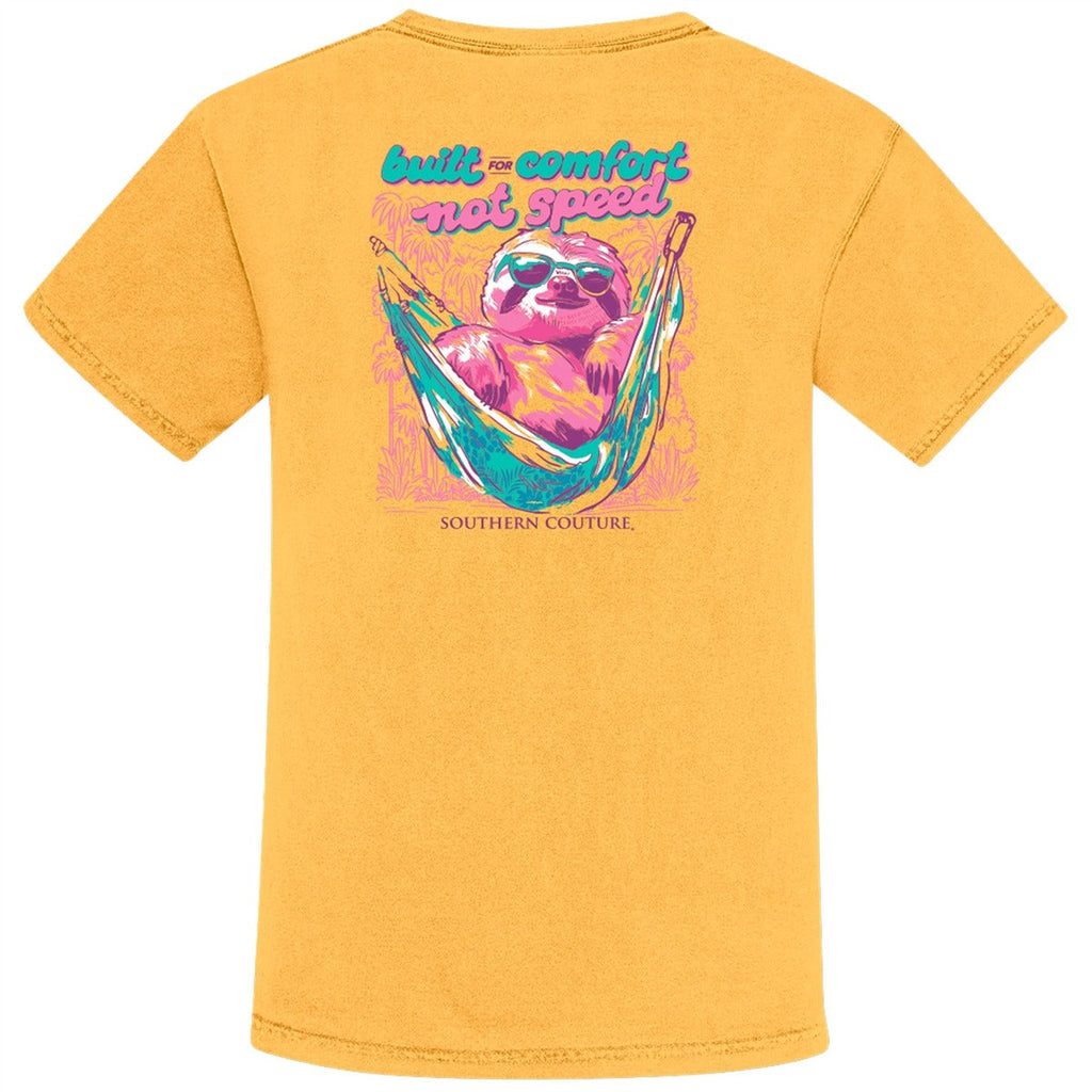 Southern Couture Sloth Built For Comfort Colors - Adult & Kids T-Shirts, Sweatshirts & Hoodies apparel design preview 2